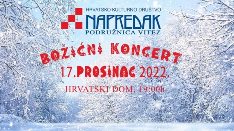NAJAVLJUJEMO: Napretkov Božićni koncert u Vitezu