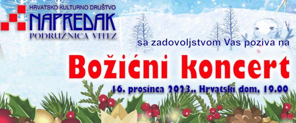 Napretkov tradicionalni Božićni koncert uskoro u Vitezu